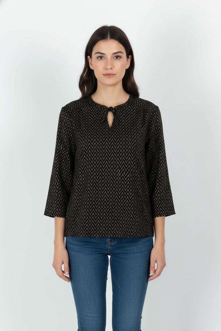 Blouse Noire et Beige - Taille XXL/44 de la marque One Step | PARAD105856 - Vendu par Paradigme - Image 1