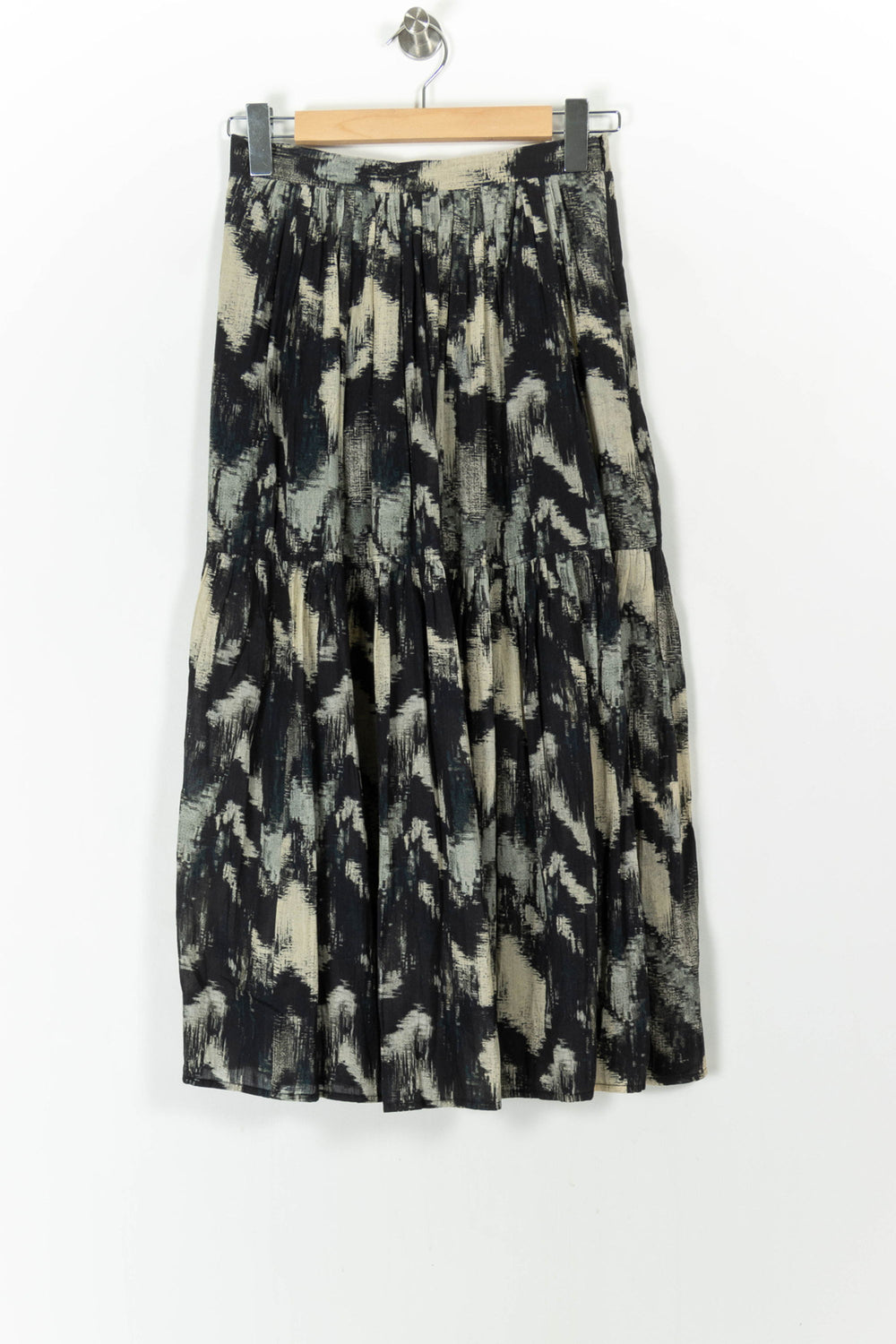 Jupe Longue Noire et Beige - Taille S/36 de la marque ba&sh | PARAD105870 - Vendu par Paradigme - Image 2