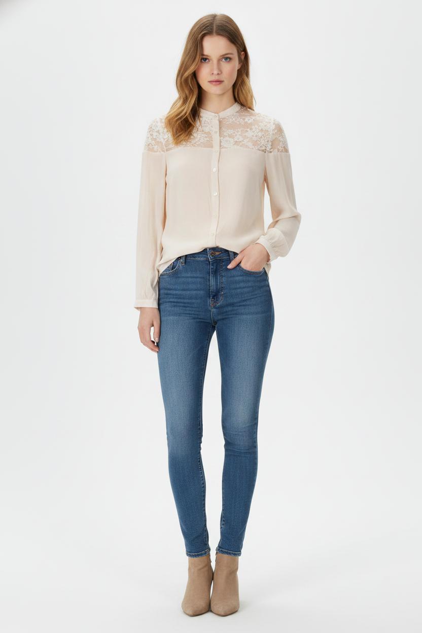 Chemise Rose et Blanche - Taille M/38 de la marque La Redoute Collections | PARAD105878 - Vendu par Paradigme - Image 1