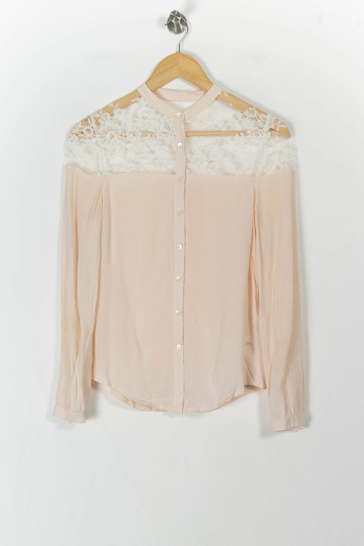 Chemise Rose et Blanche - Taille M/38 de la marque La Redoute Collections | PARAD105878 - Vendu par Paradigme - Image 2