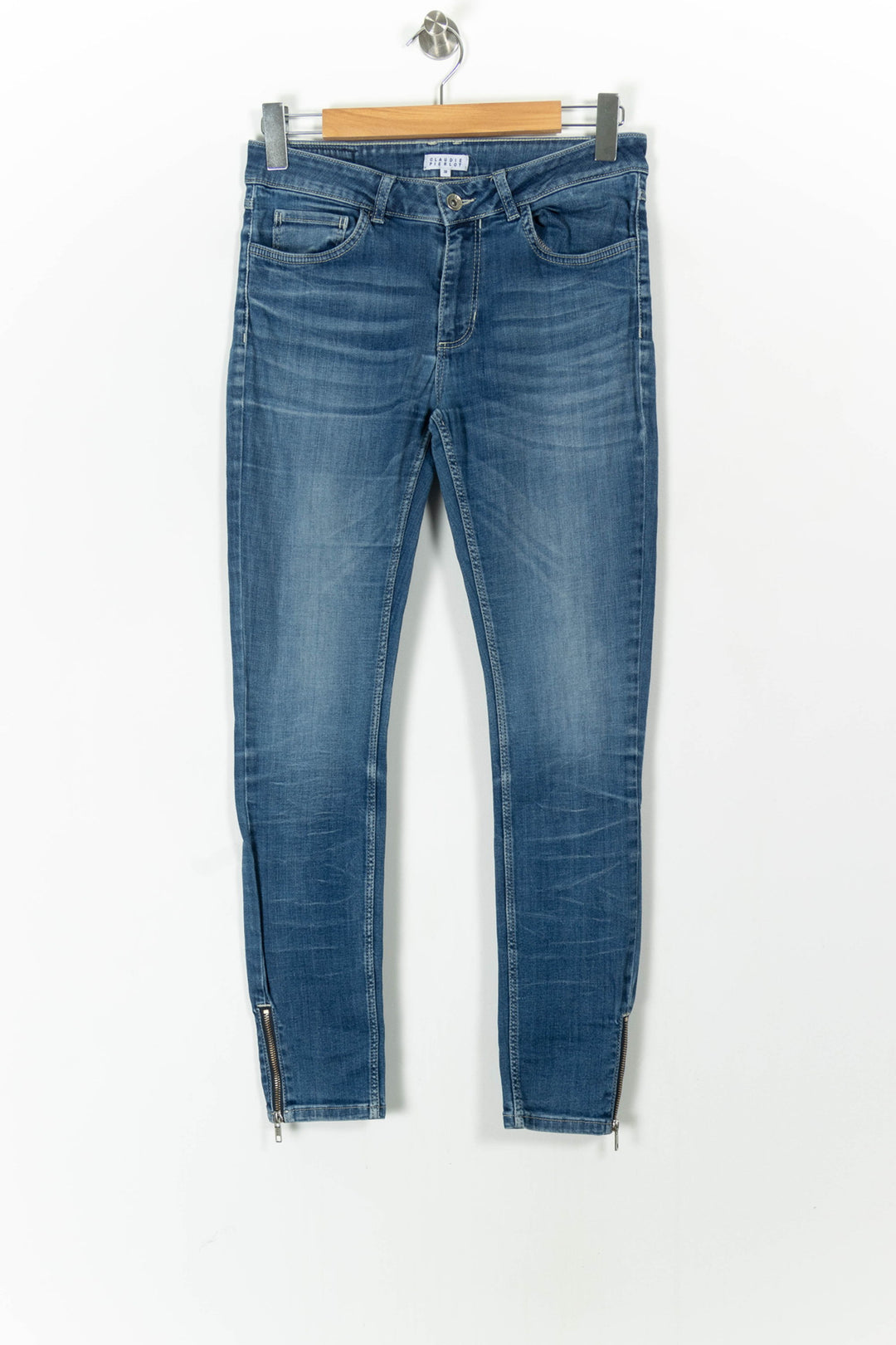 Jean Skinny Bleu - Taille M/38 de la marque Claudie Pierlot | PARAD105886 - Vendu par Paradigme - Image 2