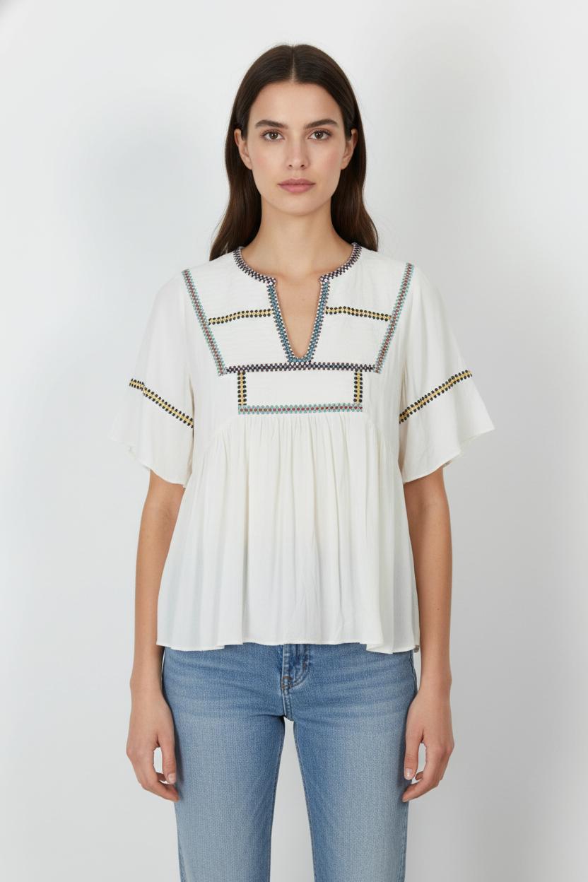 Blouse Blanche - Taille S/36 de la marque ba&sh | PARAD105887 - Vendu par Paradigme - Image 1