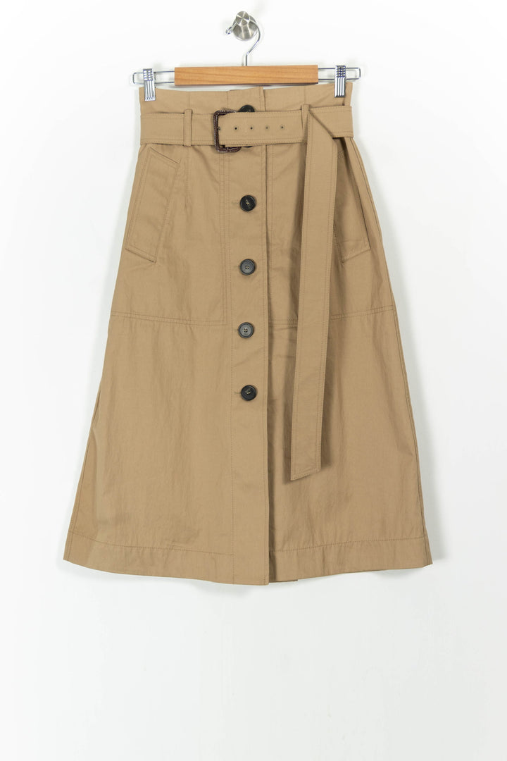 Jupe Midi Beige - Taille M/38 de la marque Weekend Max Mara | PARAD105888 - Vendu par Paradigme - Image 2