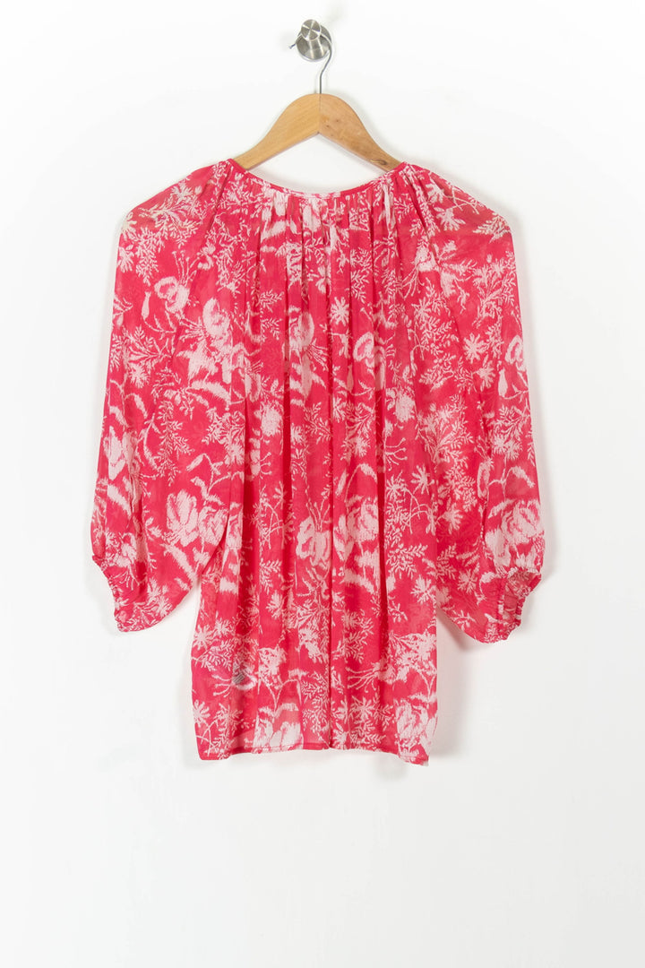 Blouse Rose et Blanche - Taille S/36 de la marque ba&sh | PARAD105891 - Vendu par Paradigme - Image 4
