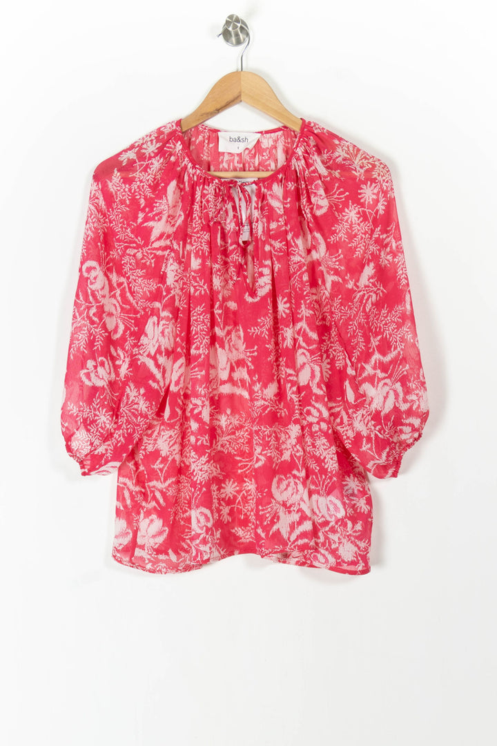 Blouse Rose et Blanche - Taille S/36 de la marque ba&sh | PARAD105891 - Vendu par Paradigme - Image 2