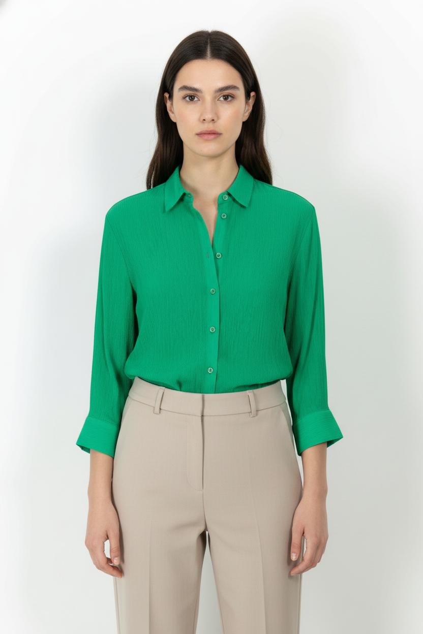 Chemise Verte - Taille M/38 de la marque Grace & Mila | PARAD105893 - Vendu par Paradigme - Image 1