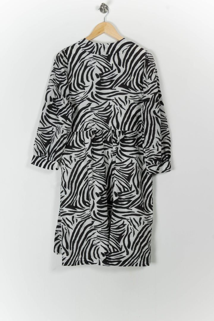 Robe Midi Noire et Blanche - Taille L/40 de la marque Indies | PARAD105894 - Vendu par Paradigme - Image 4