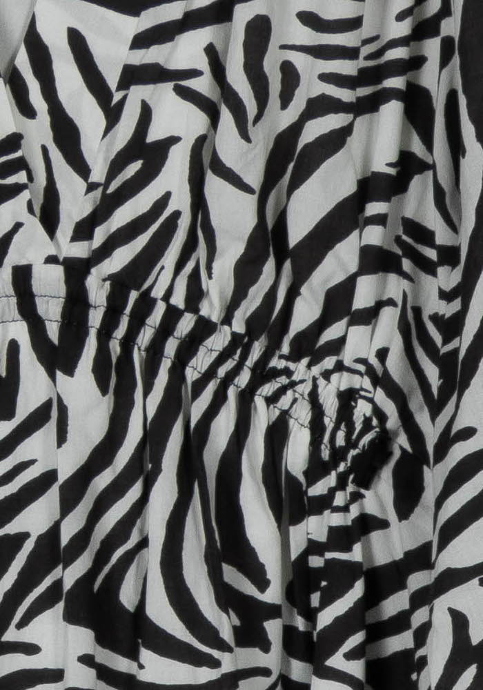 Robe Midi Noire et Blanche - Taille L/40 de la marque Indies | PARAD105894 - Vendu par Paradigme - Image 3