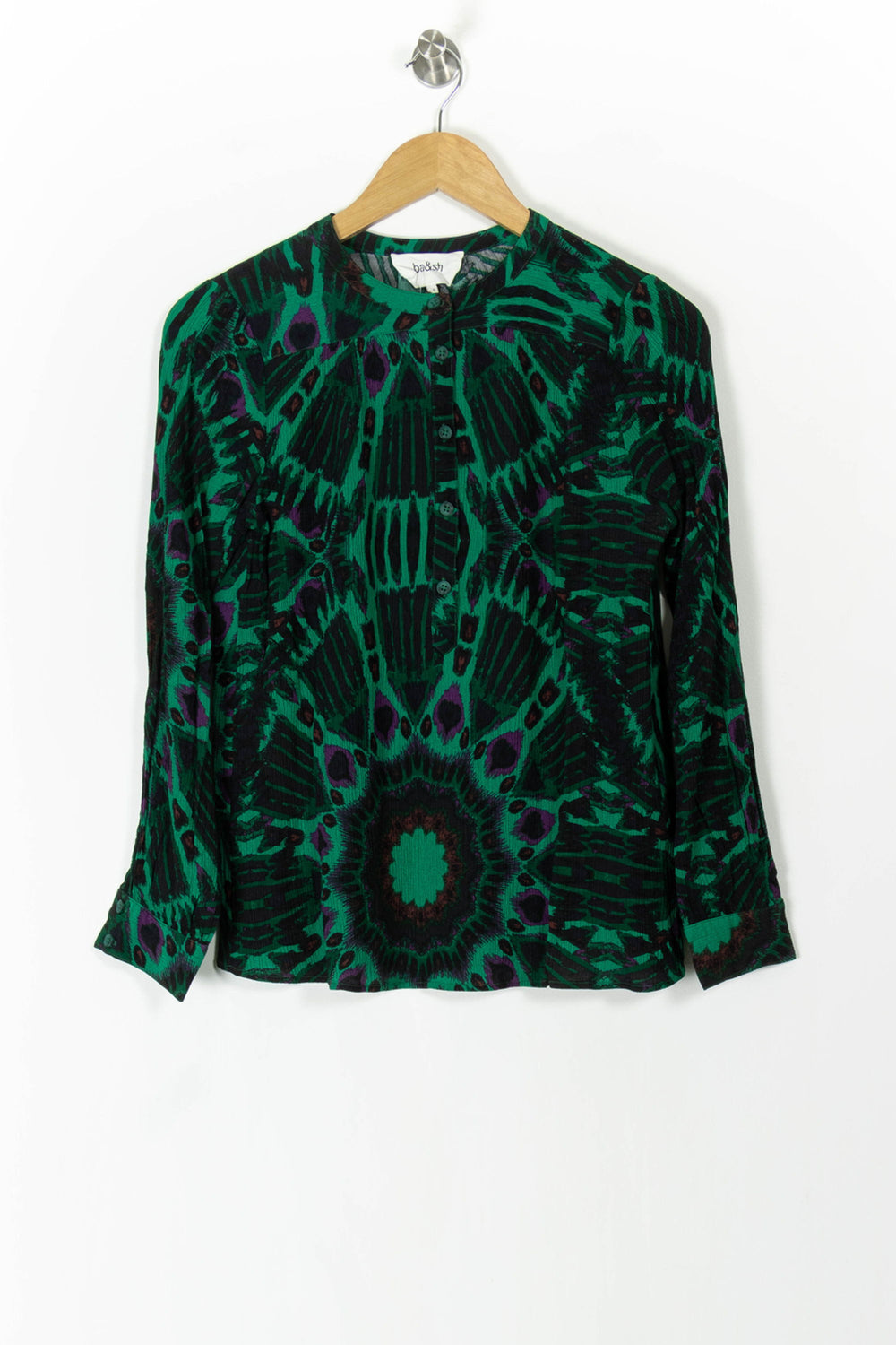Chemise Verte et Noire - Taille S/36 de la marque ba&sh | PARAD105895 - Vendu par Paradigme - Image 2