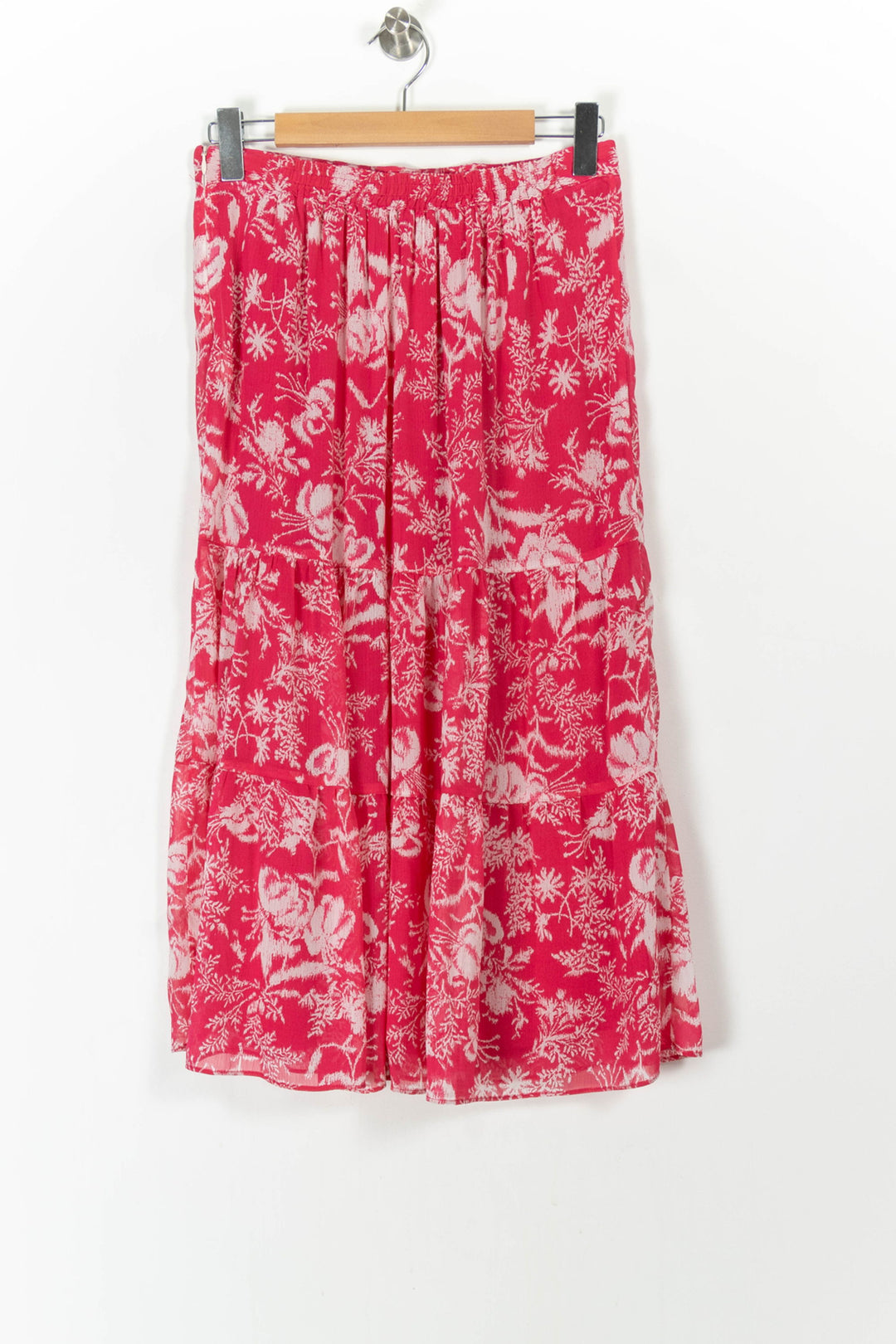 Jupe Longue Rose et Blanche - Taille L/40 de la marque ba&sh | PARAD105899 - Vendu par Paradigme - Image 4