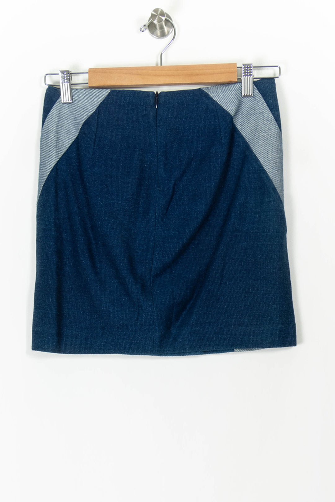 Jupe Courte Bleu et Gris - Taille S/36 de la marque Maje | PARAD105903 - Vendu par Paradigme - Image 4