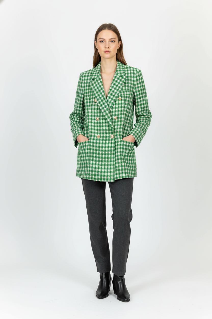 Blazer Vert et Blanc - Taille S/36 de la marque La Petite Etoile | PARAD105904 - Vendu par Paradigme - Image 1