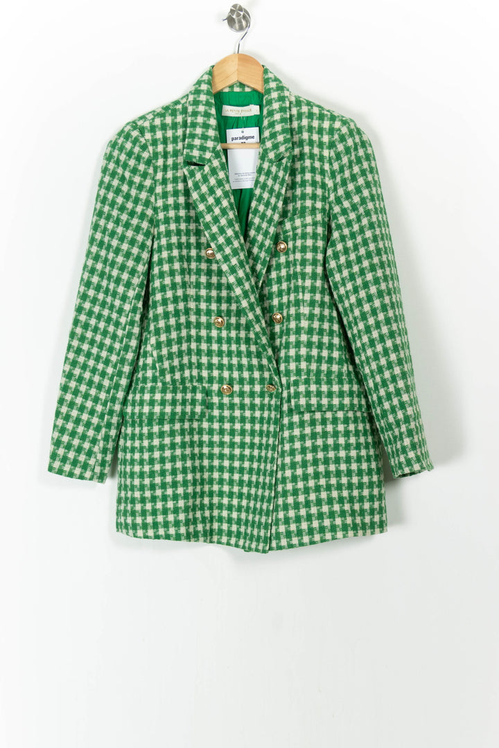 Blazer Vert et Blanc - Taille S/36 de la marque La Petite Etoile | PARAD105904 - Vendu par Paradigme - Image 2