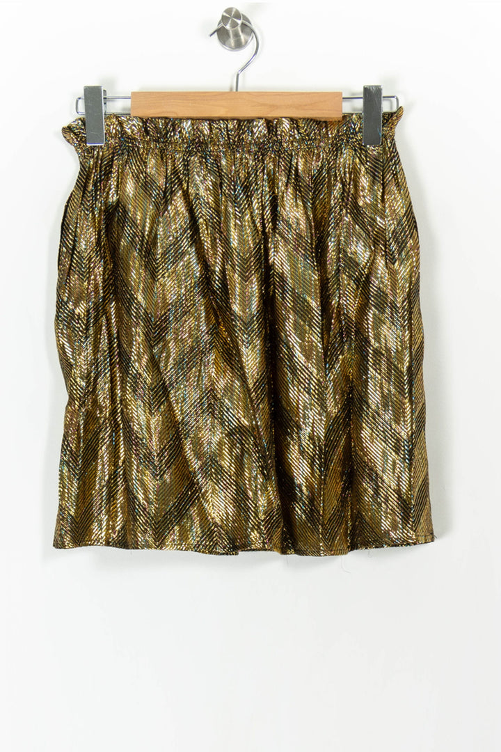 Jupe Plissée Dorée - Taille S/36 de la marque Des petits hauts | PARAD105907 - Vendu par Paradigme - Image 4