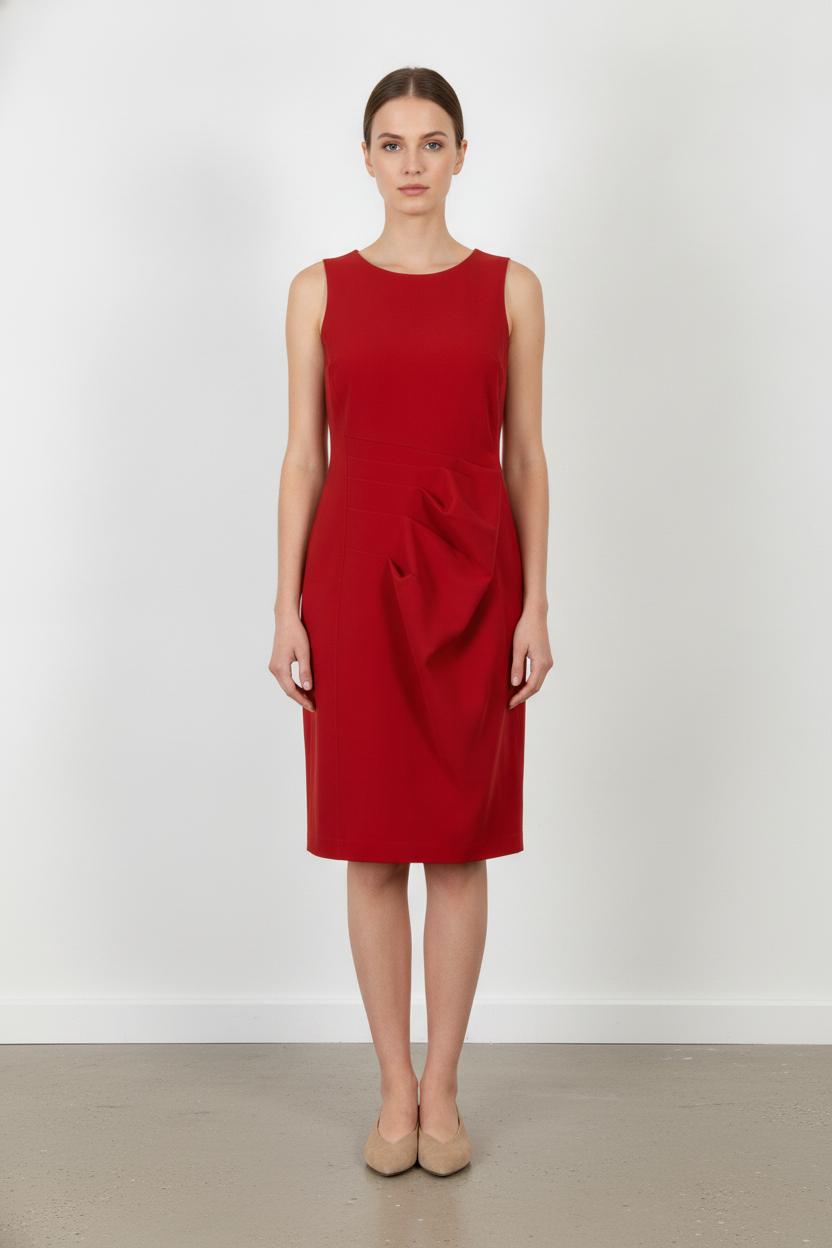 Robe Sans Manches Rouge - Taille XXL/44 de la marque Indies | PARAD105911 - Vendu par Paradigme - Image 1