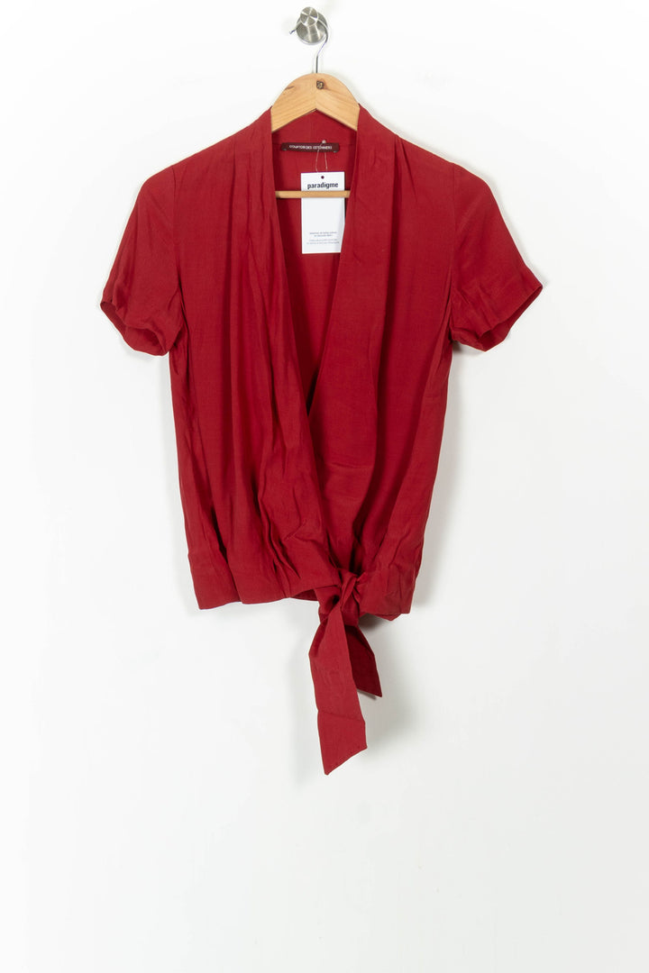 Blouse Rouge - Taille S/36 de la marque Comptoir des Cotonniers | PARAD105913 - Vendu par Paradigme - Image 2