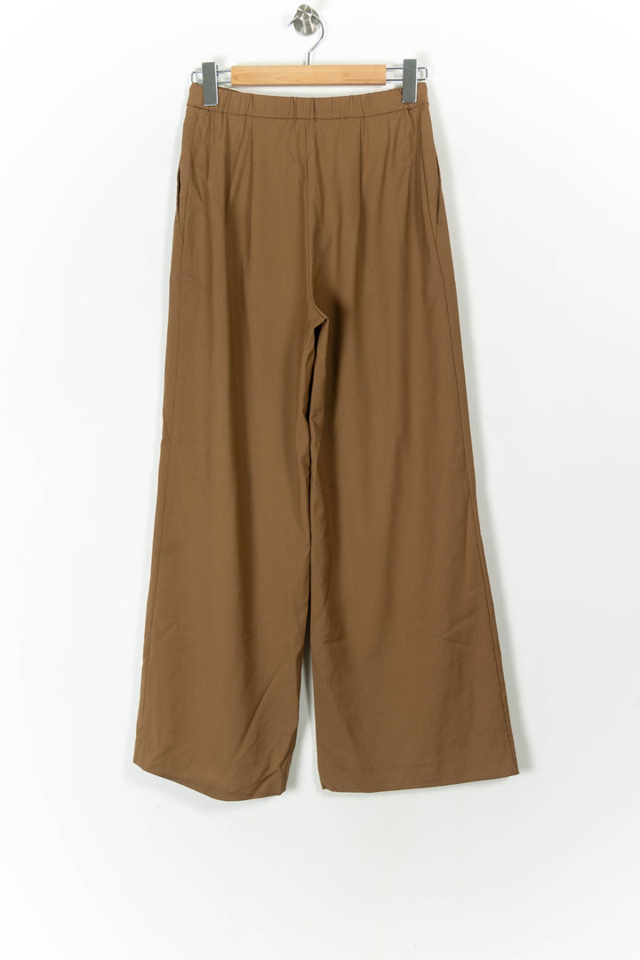 Pantalon Large Marron - Taille M/38 de la marque Max Mara | PARAD105915 - Vendu par Paradigme - Image 4
