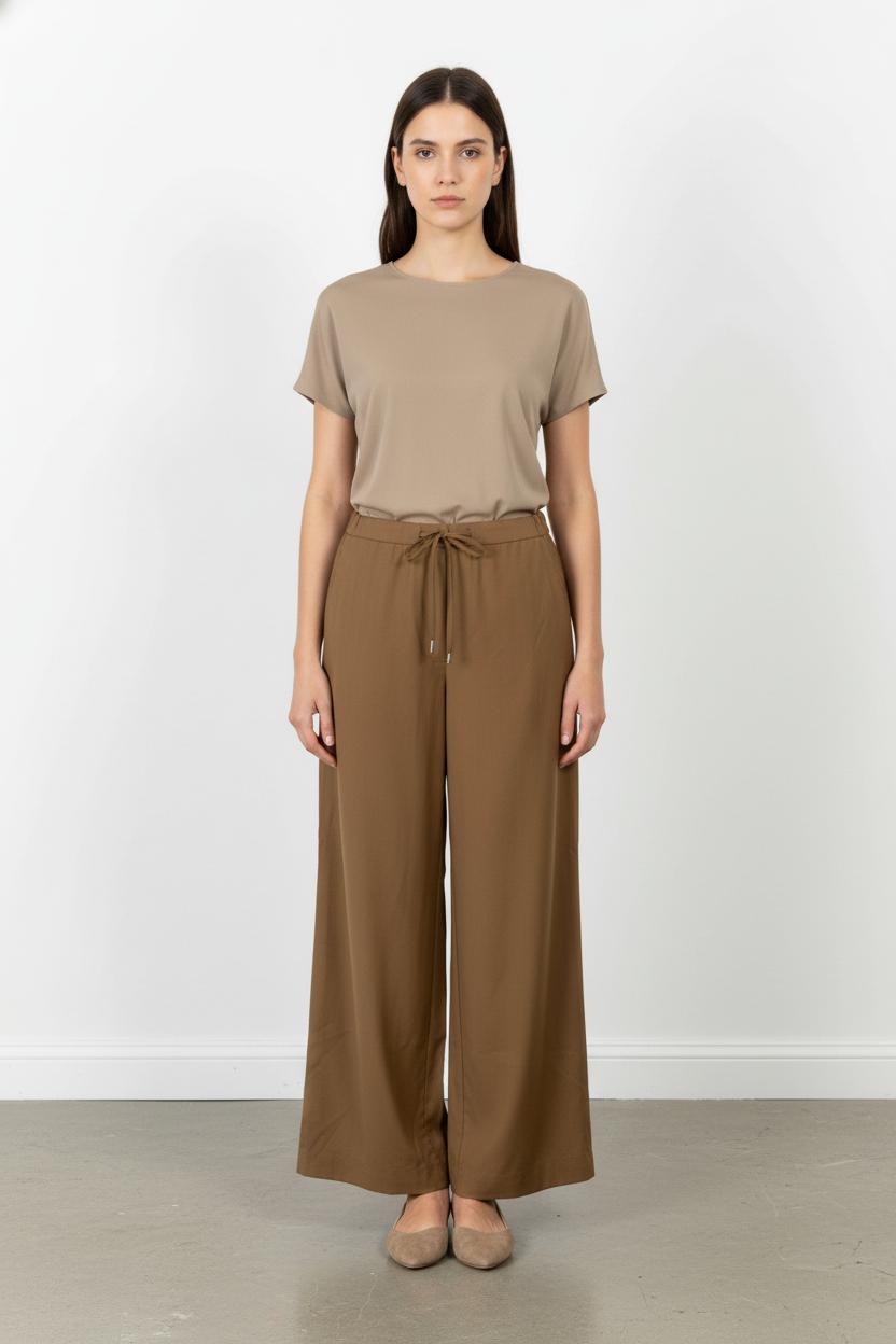Pantalon Large Marron - Taille M/38 de la marque Max Mara | PARAD105915 - Vendu par Paradigme - Image 1