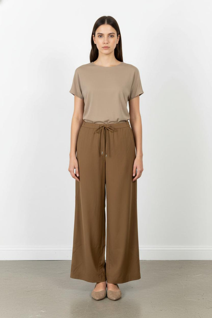 Pantalon Large Marron - Taille M/38 de la marque Max Mara | PARAD105915 - Vendu par Paradigme - Image 1