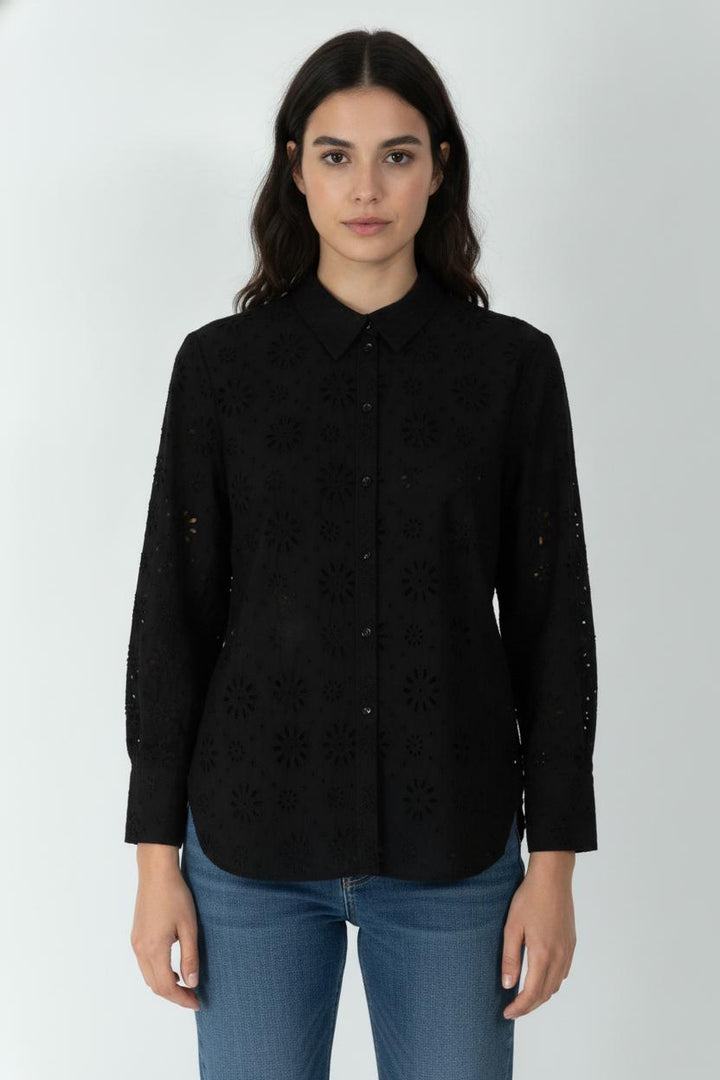 Chemise Brodée Noire - Taille L/40 de la marque Grace & Mila | PARAD105925 - Vendu par Paradigme - Image 1