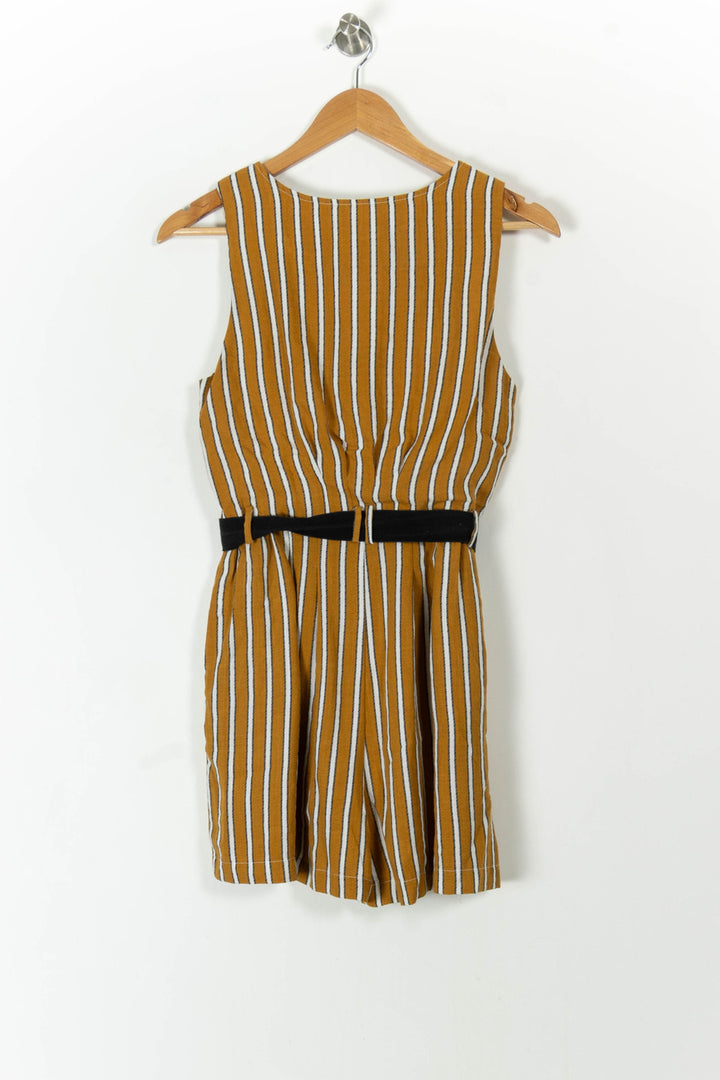 Combishort Marron et Blanc - Taille S/36 de la marque FRNCH | PARAD105928 - Vendu par Paradigme - Image 4