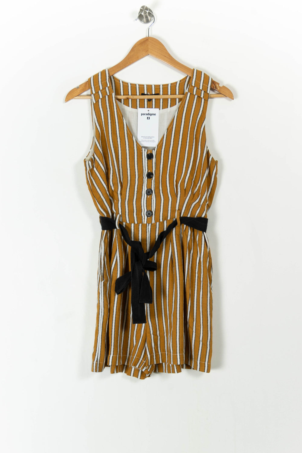 Combishort Marron et Blanc - Taille S/36 de la marque FRNCH | PARAD105928 - Vendu par Paradigme - Image 2