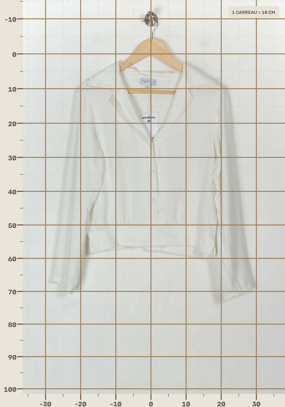 Chemise Blanche - Taille M/38 de la marque Agnès b. | PARAD105933 - Vendu par Paradigme - Image 4