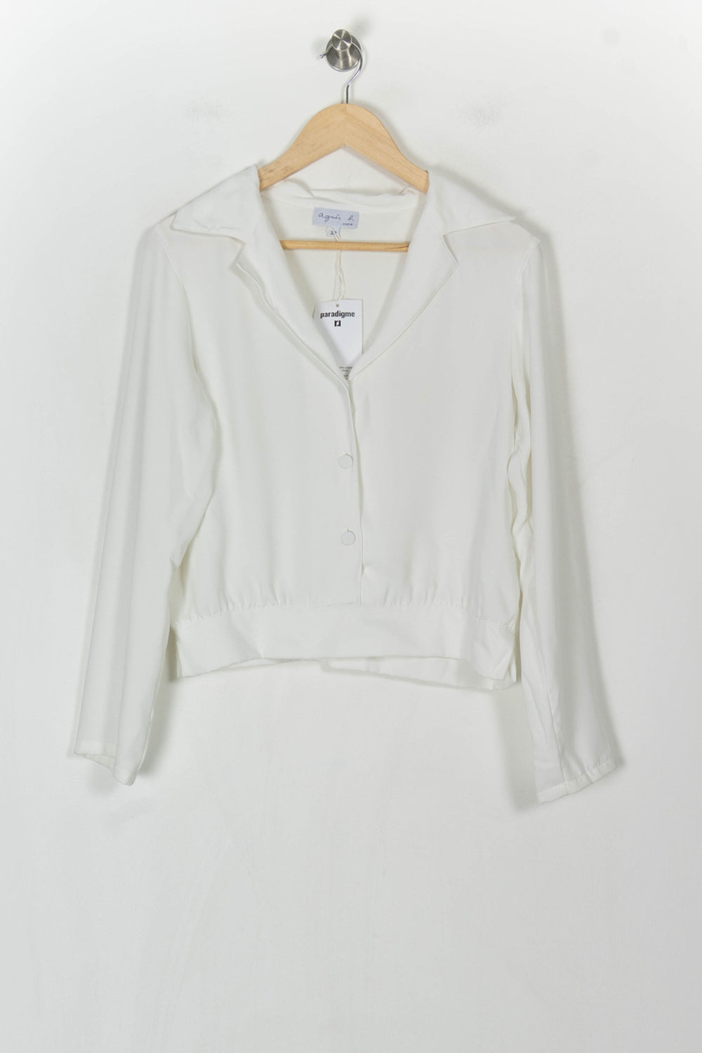 Chemise Blanche - Taille M/38 de la marque Agnès b. | PARAD105933 - Vendu par Paradigme - Image 2
