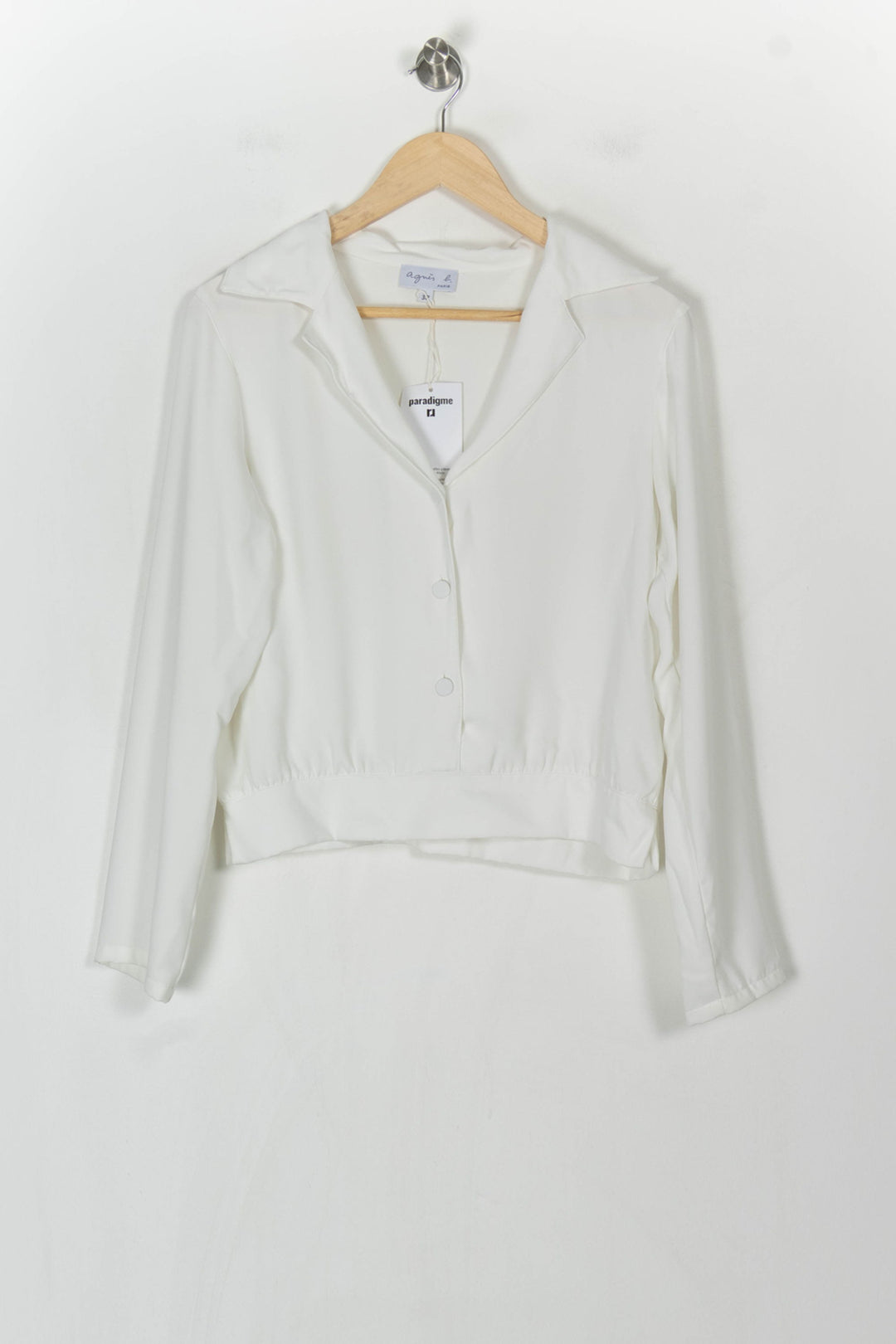 Chemise Blanche - Taille M/38 de la marque Agnès b. | PARAD105933 - Vendu par Paradigme - Image 2