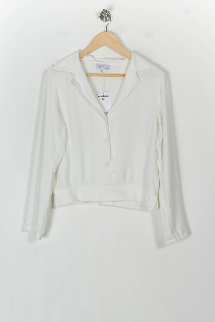 Chemise Blanche - Taille M/38 de la marque Agnès b. | PARAD105933 - Vendu par Paradigme - Image 2