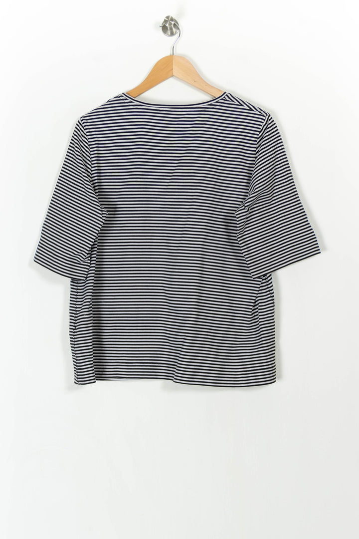 Tee-shirt Rayé Noir et Blanc - Taille M/38 de la marque Marina Rinaldi | PARAD105936 - Vendu par Paradigme - Image 4