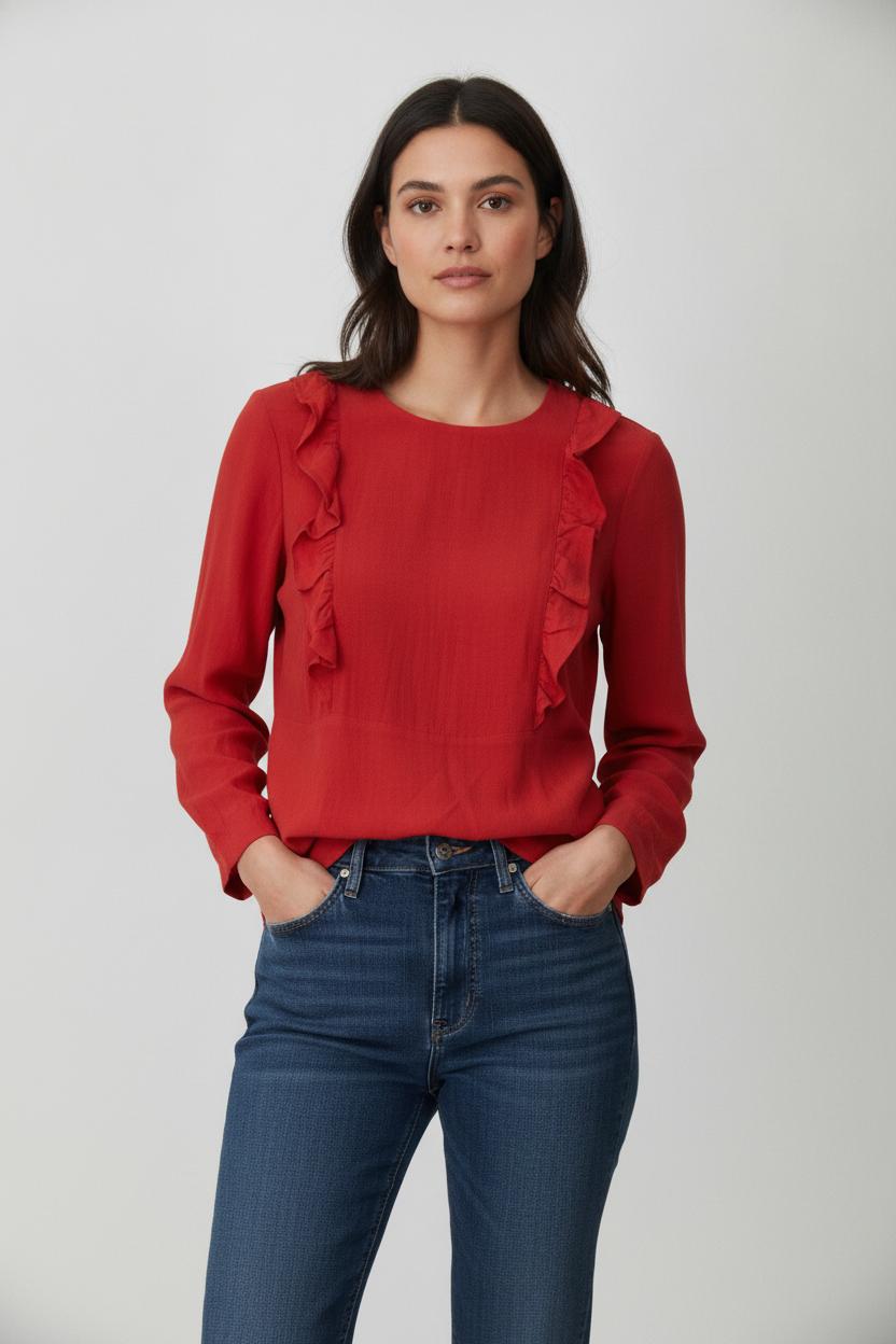Blouse Rouge - Taille M/38 de la marque Paul & Joe Sister | PARAD105943 - Vendu par Paradigme - Image 1