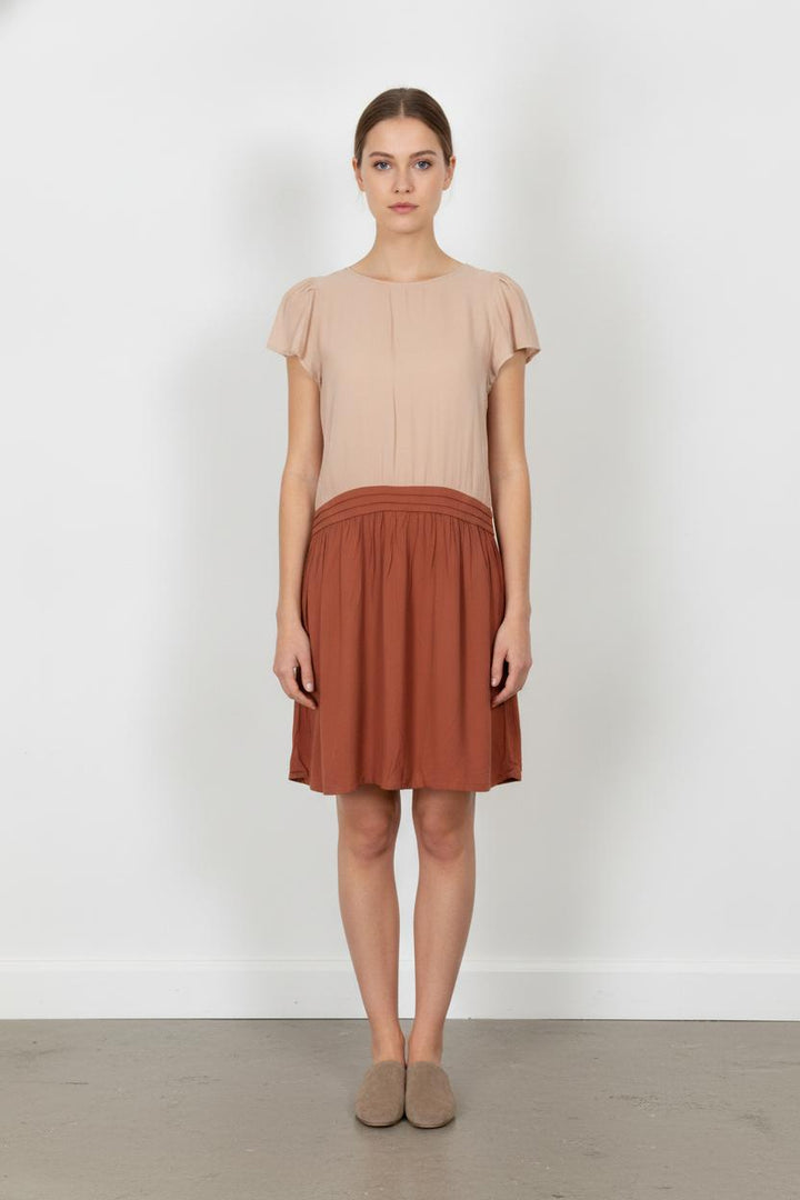 Robe Courte Rose et Marron - Taille S/36 de la marque Sessùn | PARAD105944 - Vendu par Paradigme - Image 1