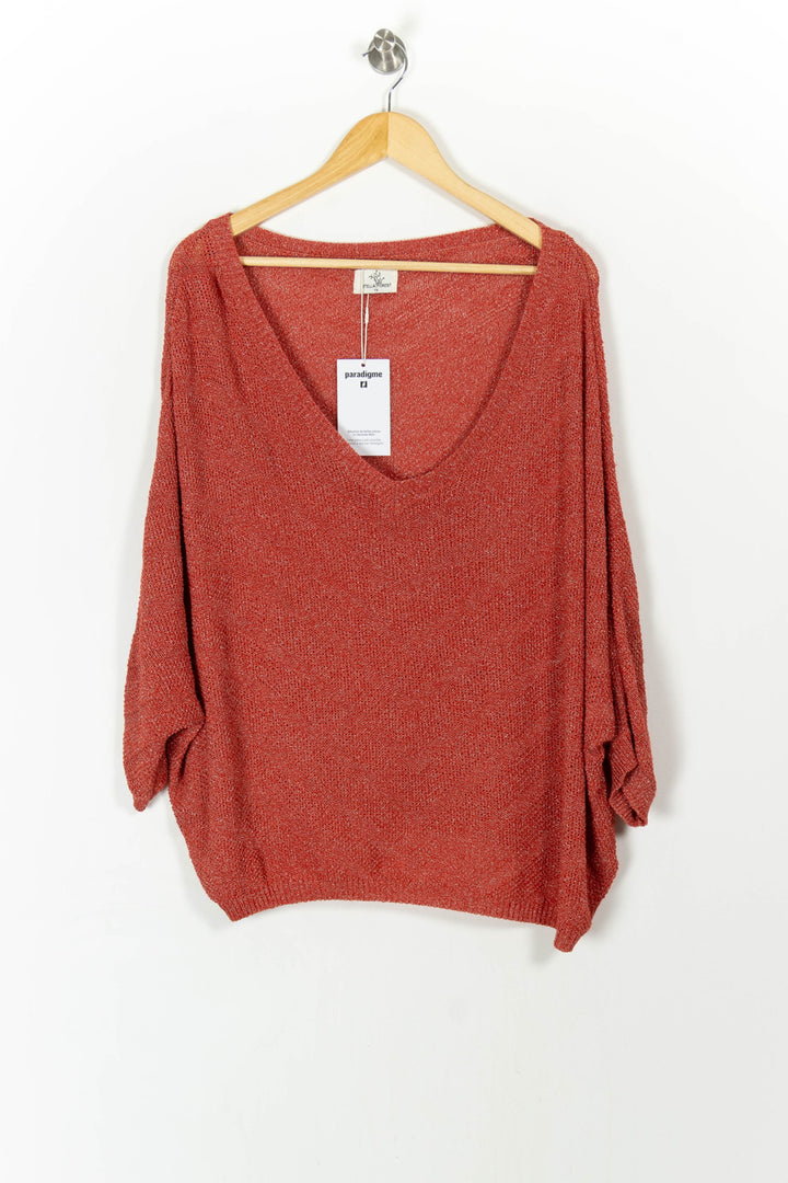 Pull Rouge - Taille M/38 de la marque Stella Forest | PARAD105945 - Vendu par Paradigme - Image 2