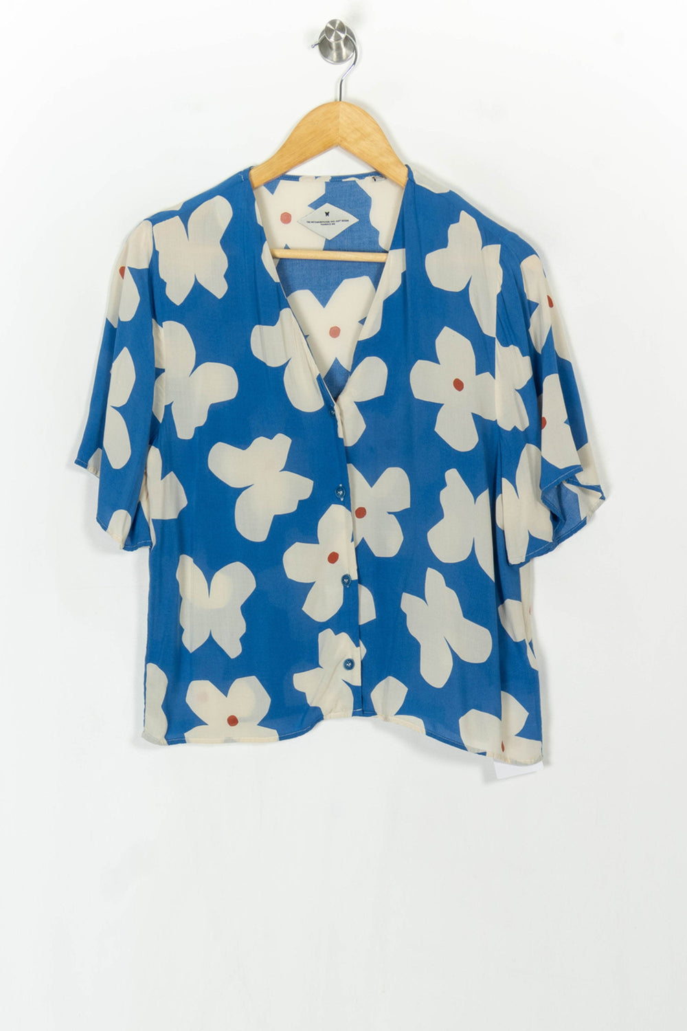 Blouse Bleue et Beige - Taille XS/34 de la marque Thinking Mu | PARAD105946 - Vendu par Paradigme - Image 2