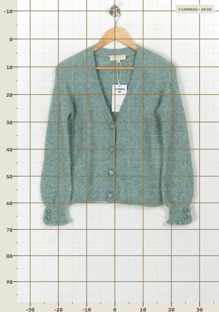 Cardigan Bleu - Taille XS/34 de la marque Sézane | PARAD105956 - Vendu par Paradigme - Image 4