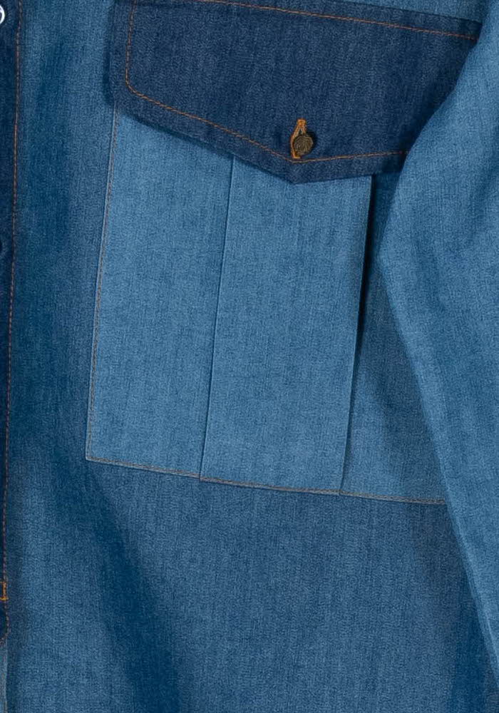 Chemise en Jean Bleu - Taille S/36 de la marque Sessùn | PARAD105957 - Vendu par Paradigme - Image 3