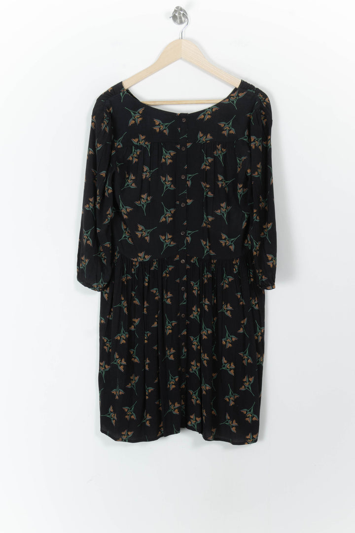 Robe Fleurie Noire - Taille S/36 de la marque ba&sh | PARAD105967 - Vendu par Paradigme - Image 4