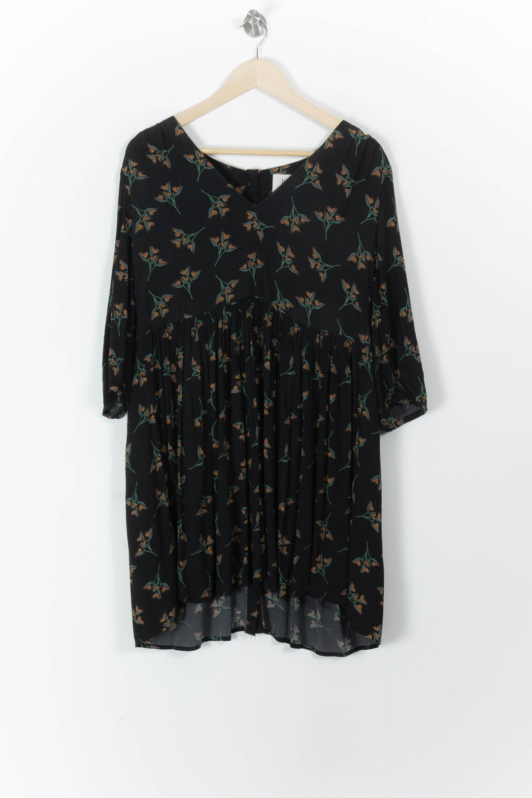 Robe Fleurie Noire - Taille S/36 de la marque ba&sh | PARAD105967 - Vendu par Paradigme - Image 2