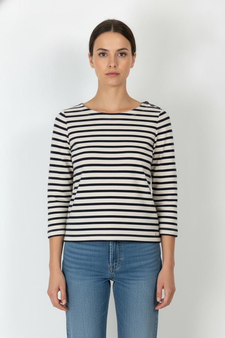 Marinière Écrue et Marine - Taille S/36 de la marque Des petits hauts | PARAD105969 - Vendu par Paradigme - Image 1