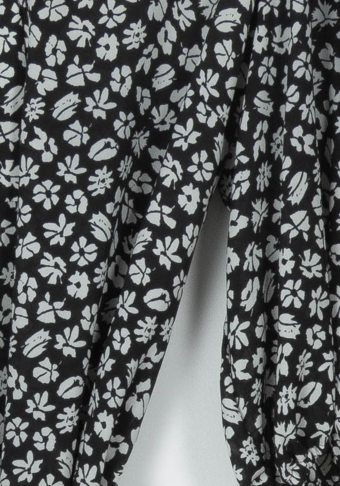 Robe Fleurie Noire et Blanche - Taille M/38 de la marque Pablo | PARAD105971 - Vendu par Paradigme - Image 3