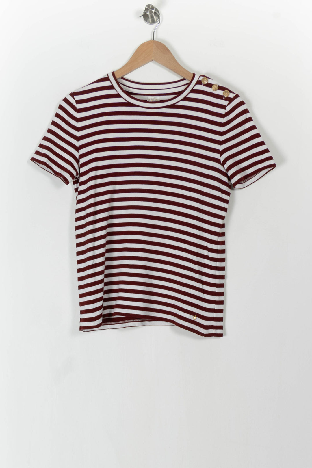 Marinière Bordeaux et Blanche - Taille XS/34 de la marque Des petits hauts | PARAD105974 - Vendu par Paradigme - Image 2