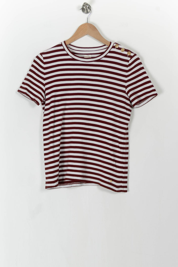 Marinière Bordeaux et Blanche - Taille XS/34 de la marque Des petits hauts | PARAD105974 - Vendu par Paradigme - Image 2
