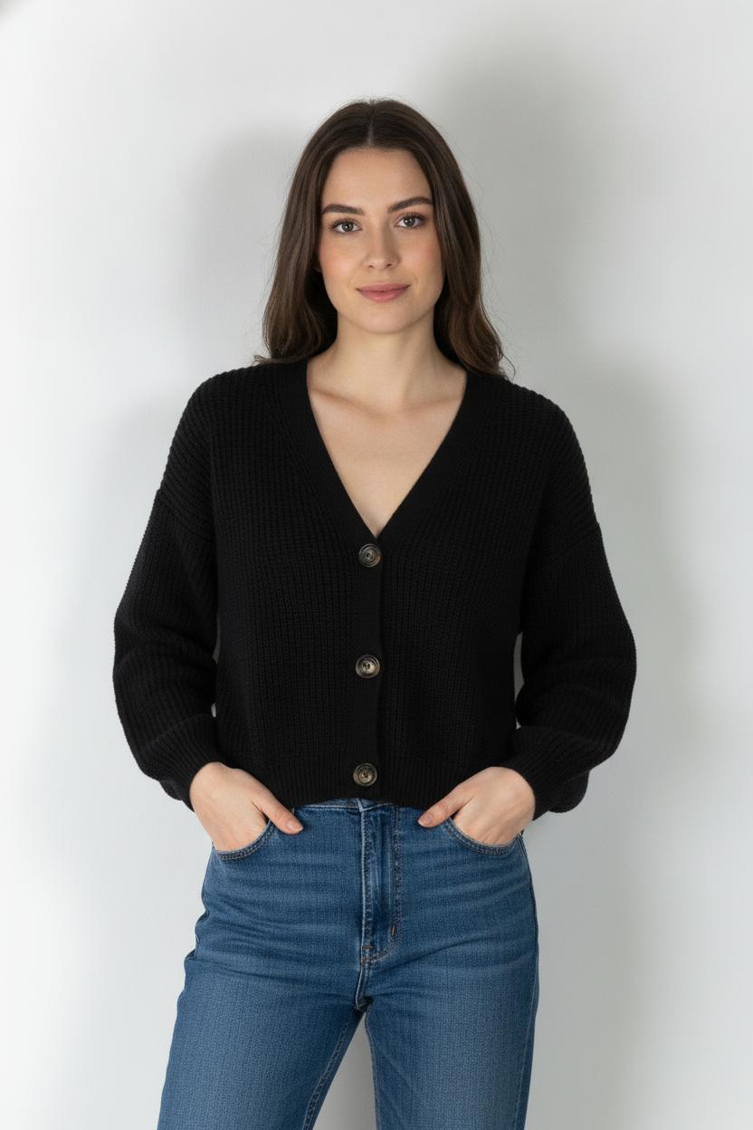 Cardigan Bleu - Taille L/40 de la marque La Fée Maraboutée | PARAD105975 - Vendu par Paradigme - Image 1