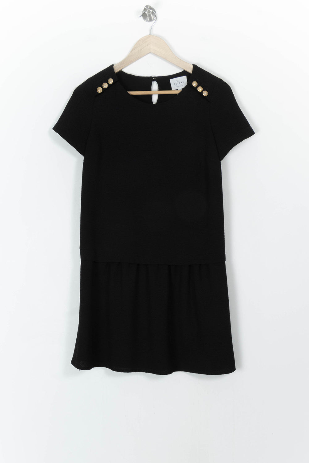Robe Courte Noire - Taille S/36 de la marque Sézane | PARAD105976 - Vendu par Paradigme - Image 2