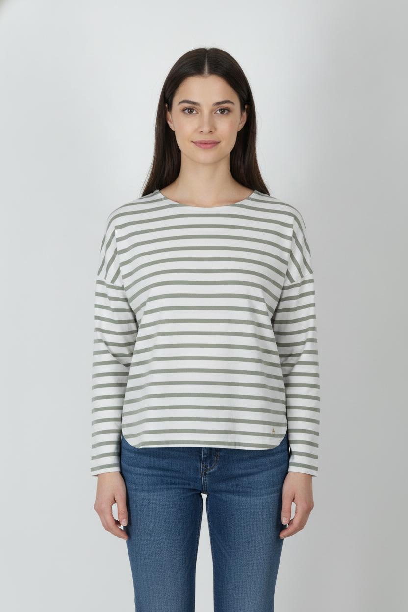 Marinière Blanche et Grise - Taille XS/34 de la marque Des petits hauts | PARAD105980 - Vendu par Paradigme - Image 1