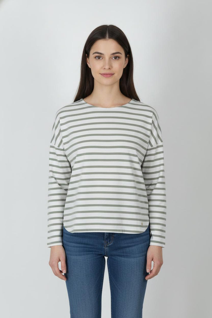 Marinière Blanche et Grise - Taille XS/34 de la marque Des petits hauts | PARAD105980 - Vendu par Paradigme - Image 1