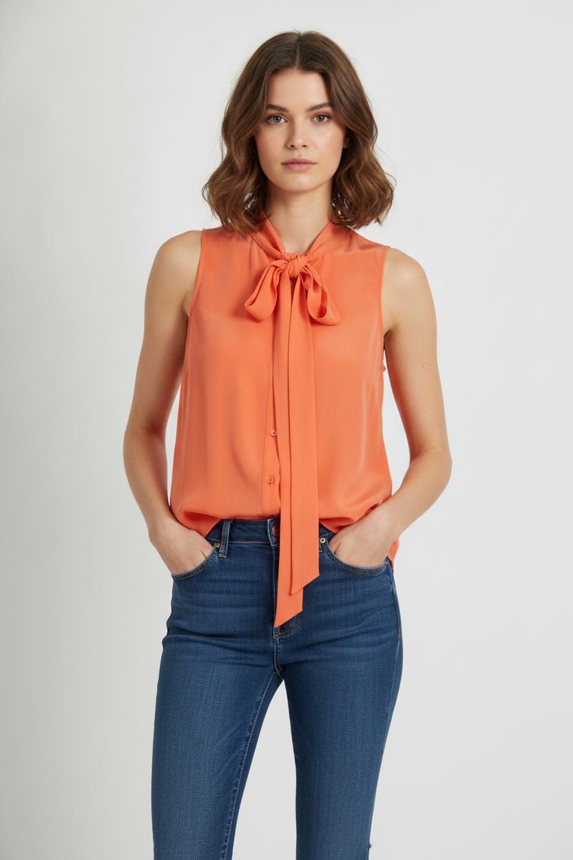Blouse Orange - Taille S/36 de la marque Sandro | PARAD105985 - Vendu par Paradigme - Image 1