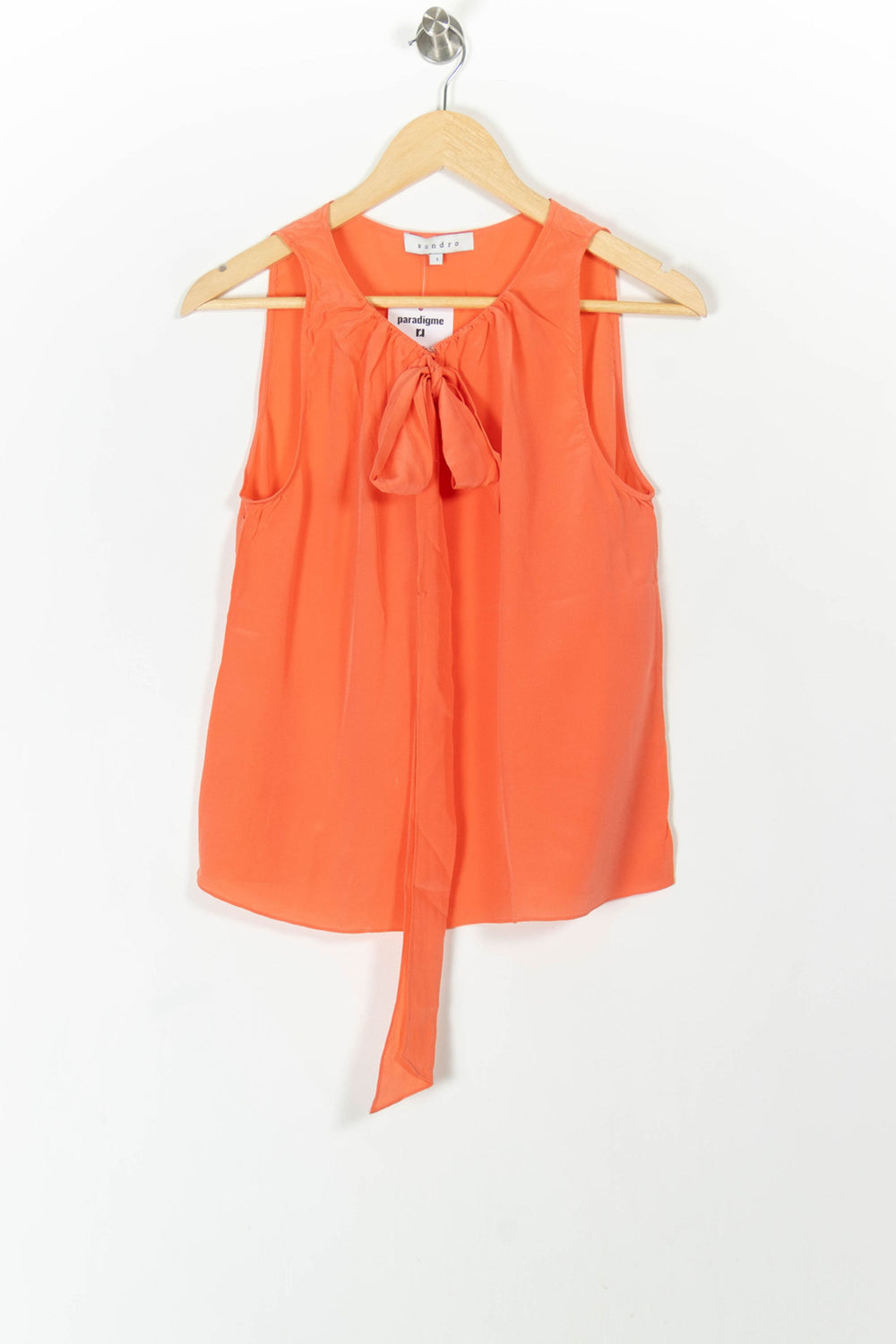Blouse Orange - Taille S/36 de la marque Sandro | PARAD105985 - Vendu par Paradigme - Image 2