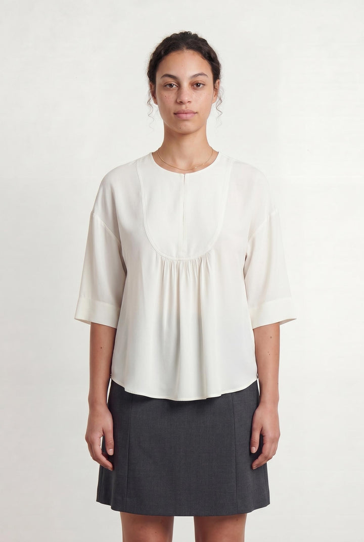 Blouse Blanche - Taille L/40 de la marque Indies | PARAD105986 - Vendu par Paradigme - Image 1